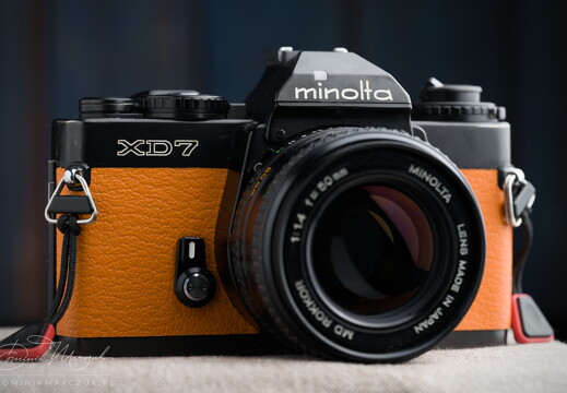 Minolta XD7 Black and Orange