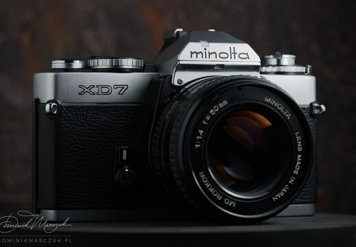 Minolta XD7 Silver and Black